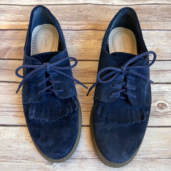 Clarks Blue Suede Shoes - Picture 2 of 7